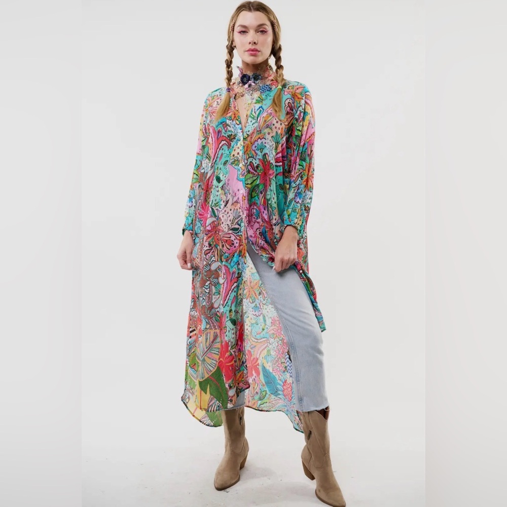 NWT Aratta Ashley Button Down Maxi Dress‎ L